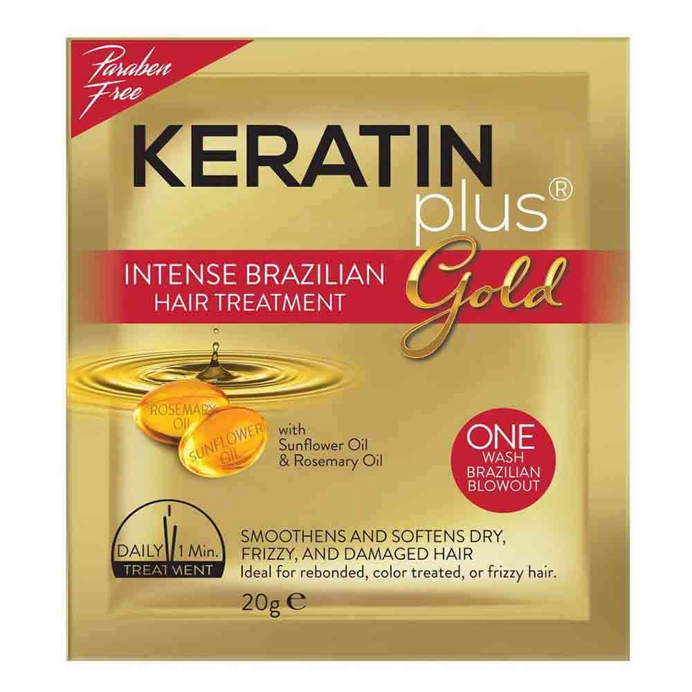 12 pieces KERATIN PLUS GOLD INTENSE BRAZILIAN HAIR TREATMENT 20G